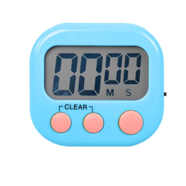 Bwiyojiz 2.83"Lx2.56"H Digital Kitchen Timer, Classroom Timers for Teachers, Count up Countdown Timer with ON/Off Cooking Baking Homework Game Exercise Home Appliances, Plastic, Blue