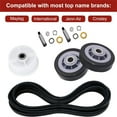 thumbnail image 3 of 12001541 303373K Dryer Drum Roller Kit，WP6-3700340 Dryer Idler Pulley，WP33002535 Dryer Drum Belt，Fit For Maytag/Kenmore/Crosley Clothes Dryer Parts, 3 of 6