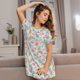 thumbnail image 3 of Fotbe Cute Unicorn Bata de Dormir para Mujer con Estampado, Camisón de Algodón de Manga Corta, Ropa de Dormir Casual, 3 of 6