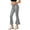Black, variant on Womens Plus Size Pants Bohemian Print Yoga Elastic Wide Leg Flare Trousers Comfortable Loose Casual Pants for Women Black L