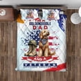 thumbnail image 4 of I'm a Goldendoodle Dad and a Veteran, Nothing Scares me Happy Father's Day Quilt Bedding Set Doodle Dog Lover Gifts Idea 1 Blanket Bed Cover 2 Pillowcases - 00006, 4 of 5