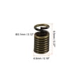 thumbnail image 2 of Unique Bargains Embouts de Cordon, 100 Pcs 4.5x9.5mm Embouts de Ressorts Métalliques Embouts de Terminators à Fronces Ton Bronze, 2 of 5