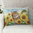 thumbnail image 2 of Exotic Shorthair Hello Summer Sunshine Sunflowers Spring Retro Vintage Quilt Pillowcase Cat Lover Kitten Owner Gifts Throw Pillow Cover Bed Home Decor - 00008, 2 of 5