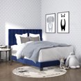 thumbnail image 4 of Modern Velvet Upholstered 54" Double Bed in Blue, 4 of 7