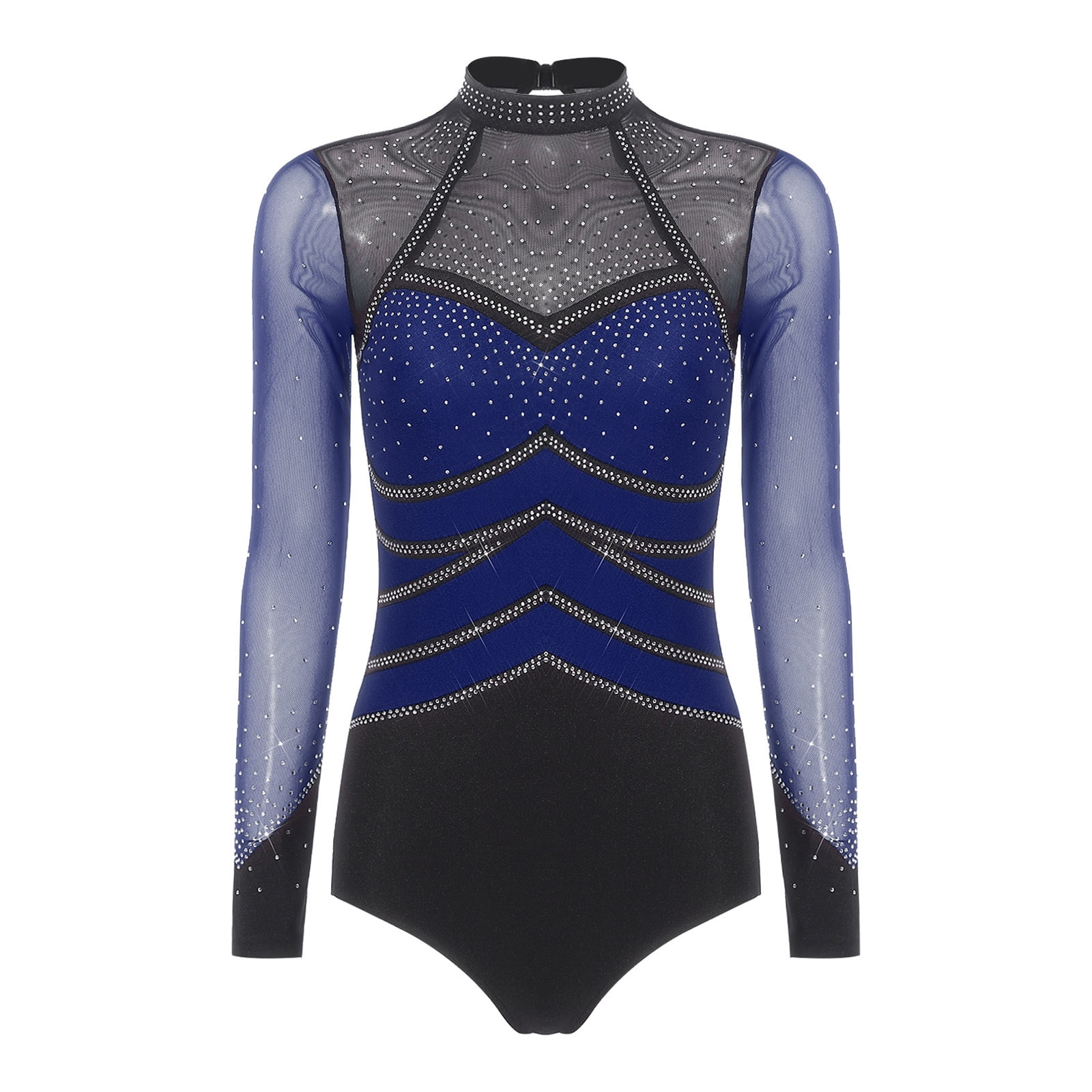 DPOIS Women Ballet Dance Leotard Long Sleeve Gymnastics Bodysuit