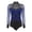 Navy Blue, variant on Womens Sheer Mesh Rhinestones Gymnastics Leotard Long Sleeve Ballet Dance Bodysuit Stage Dancewear Navy Blue XXL