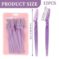 thumbnail image 6 of Eyebrow Razor 12 Count, Precision Stainless Steel Dermaplaning Tool, Face Shaver for Women with Protective Cover, Professional Peach Fuzz Remover for Face and Brow Shaping, 6 of 6