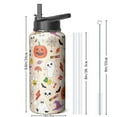 thumbnail image 4 of 32oz Halloween Travel Mug with Lid and Straw – Stainless Steel Insulated Tumbler with Handle – Cute Ghost Pumpkin Witch Design – Fall Coffee Cup Gift for Her Him, 4 of 5