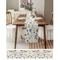 thumbnail image 6 of Spring Pastoral Botanical Burlap Cotton Table Runner 13x72 Inches Long, Farmhouse Butterfly Floral Farmhouse Table Runners, Outdoor Dining Tablecloths Decor for Baby Shower/Party/Wedding, 6 of 6