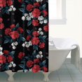 thumbnail image 4 of Pioneer Flower Floral Print Pattern Shower Curtain 84"x72" ,Bathroom Decorative Shower Curtains Set with 12 Hooks,Modern Waterproof Washable Shower Curtain, 4 of 6