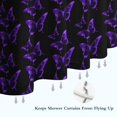 thumbnail image 6 of Purple Butterfly Pattern Shower Curtain 36"x72" ,Bathroom Decorative Shower Curtains Set with 12 Hooks,Modern Waterproof Washable Shower Curtain, 6 of 6