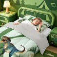 thumbnail image 3 of meiyoeat personalized Alphabet K Twin Comforter Sets,Green Plant Monstera Leaf Bedding Set,Light Gray Reversible,2pcs,1 Comforter and 1 Pillowcase, 3 of 7