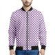 thumbnail image 3 of Chaqueta con cremallera a cuadros con estampado 3D colorido para hombre, sudadera de gran tamaño a la moda, chaquetas de calle para primavera y otoño, abrigos de manga larga, 3 of 5