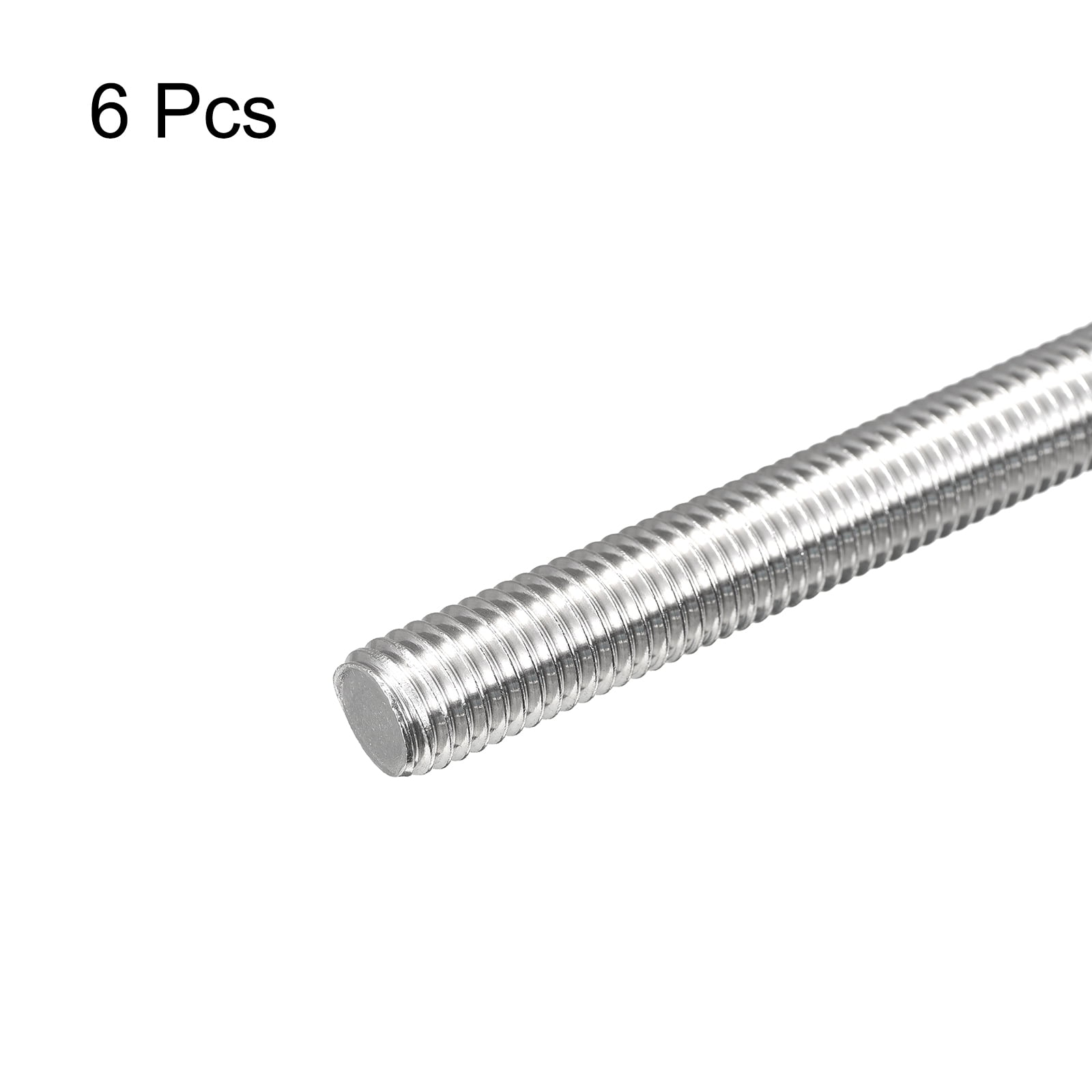 Fully Threaded Rod M12 x 150mm 1.75mm Thread Pitch 304 Stainless Steel Right Hand Threaded Rods Bar Studs 6 Pack