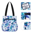 thumbnail image 4 of HAWEE Floral Tote Bag Large Shoulder Bag with Multi Pockets for Gym Travel Beach Daily Bags, 4 of 7