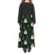 thumbnail image 5 of Vestido de manga larga con cuello redondo para niña, estampado navideño, manga larga, cuello redondo, bolsillos, falda larga informal para adultos, vestido de poliéster para niña., 5 of 5