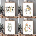 thumbnail image 2 of Cortinas cortas con dibujos de gatos para armarios, cortinas cortas con dibujos de animales, funda a prueba de polvo para estantes de zapatos, estantes de almacenamiento de cocina, cortinas para puert, 2 of 5