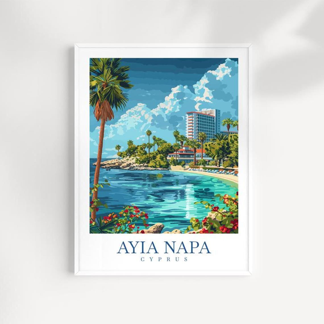 Ayia Napa Wall Art Print Cyprus Coastal Decor Unframed Paper Print