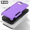 thumbnail image 3 of KOMI iPhone 16E Case: Dual Layer Protective Heavy Duty Cell Phone Cover Shockproof Rugged with HD Screen Protector - Military Protection Bumper Tough - Apple iPhone 16E / SE 2025 / SE4, Purple, 3 of 8