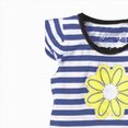 thumbnail image 4 of Kaprioy Girls Summer Outfits Flower Graphic Tops Casual Striped Tshirt Flying Short Sleeves Shirts Capri Pant Set Playwear, 4 of 5