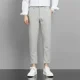 thumbnail image 3 of Pantalones de verano drapeados recortados para hombre, pantalones de traje negros para hombre, pantalones fluidos 2024, ropa de primavera de tela barata, ropa de diseñador para el trabajo, 3 of 5