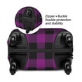 thumbnail image 2 of Hirioo Purple Black Plaid for Elasticity Suitcase Cover (No luggage Included) Durable Luggage Protector Fits 18-32 Inch Luggage-X-Large, 2 of 7