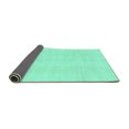 thumbnail image 2 of Ahgly Company Indoor Square Solid Turquoise Blue Modern Area Rugs, 7' Square, 2 of 4