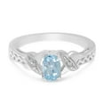 thumbnail image 6 of 10k White Gold Oval Aquamarine And Diamond Ring, 6 of 6