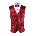 thumbnail image 4 of Chaleco Steampunk dorado para hombre, talla Asiática sin mangas, chaleco Delgado, azul, rojo, plateado, 4 of 5
