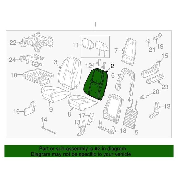 GM 20772086 Pad-D/Seat Bk Cush