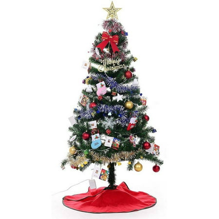 Xmas Finest 4' Super Premium Artificial Charlie Pine Christmas Tree with Metal Legs, Fullest (300 Tips)