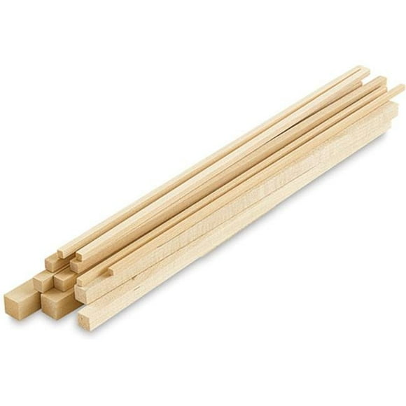 Cindoco Wood Products 78786 Brun 0,875 Po x 36 Po Bout de Cheville Carré - Pack de 12