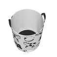 thumbnail image 3 of Balery Cute Cow and Milk Stains Round Laundry Basket with Handles Waterproof Freestanding Laundry Hamper for Clothes Toys in the Dorm and Family-Small, 3 of 8