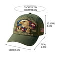 thumbnail image 3 of Celebrate 250 Years of Freedom with U.s. Patriotic Adjustable Baseball Cap Vintage Washed Retro Fashion Accessory for Casual Outfits and Streetwear Looks (embroidered), Green, 3 of 10