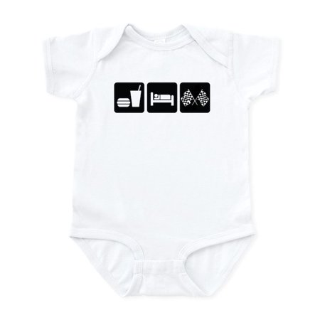 

CafePress - Eat Sleep Race Infant Bodysuit - Baby Light Bodysuit Size Newborn - 24 Months