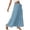 Light Blue, variant on Diufon Long Skirts for Women Summer Fashion Boho Maxi Skirt A-Line Elastic High Waist Half Dress with Pockets