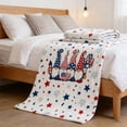 thumbnail image 6 of AuroraX 4th of&nbsp;July Throw Blanket for Couch with Designs White Fleece Throws,Summer Gnomes Heart Printed 50x60 inch Independence Day Decorations, 6 of 6