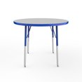 thumbnail image 3 of ECR4Kids 36in Round Premium Thermo-Fused Adjustable Activity Table Grey/Blue/Blue - Standard Swivel, 3 of 4