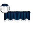 thumbnail image 1 of Dvruxg Fringed Window Curtains, Patterned Short Drapes with Tassels – Polyester Rod Pocket Panels for Kitchen, Bathroom, Living Room – Stylish Modern Home Decor, 1 of 5