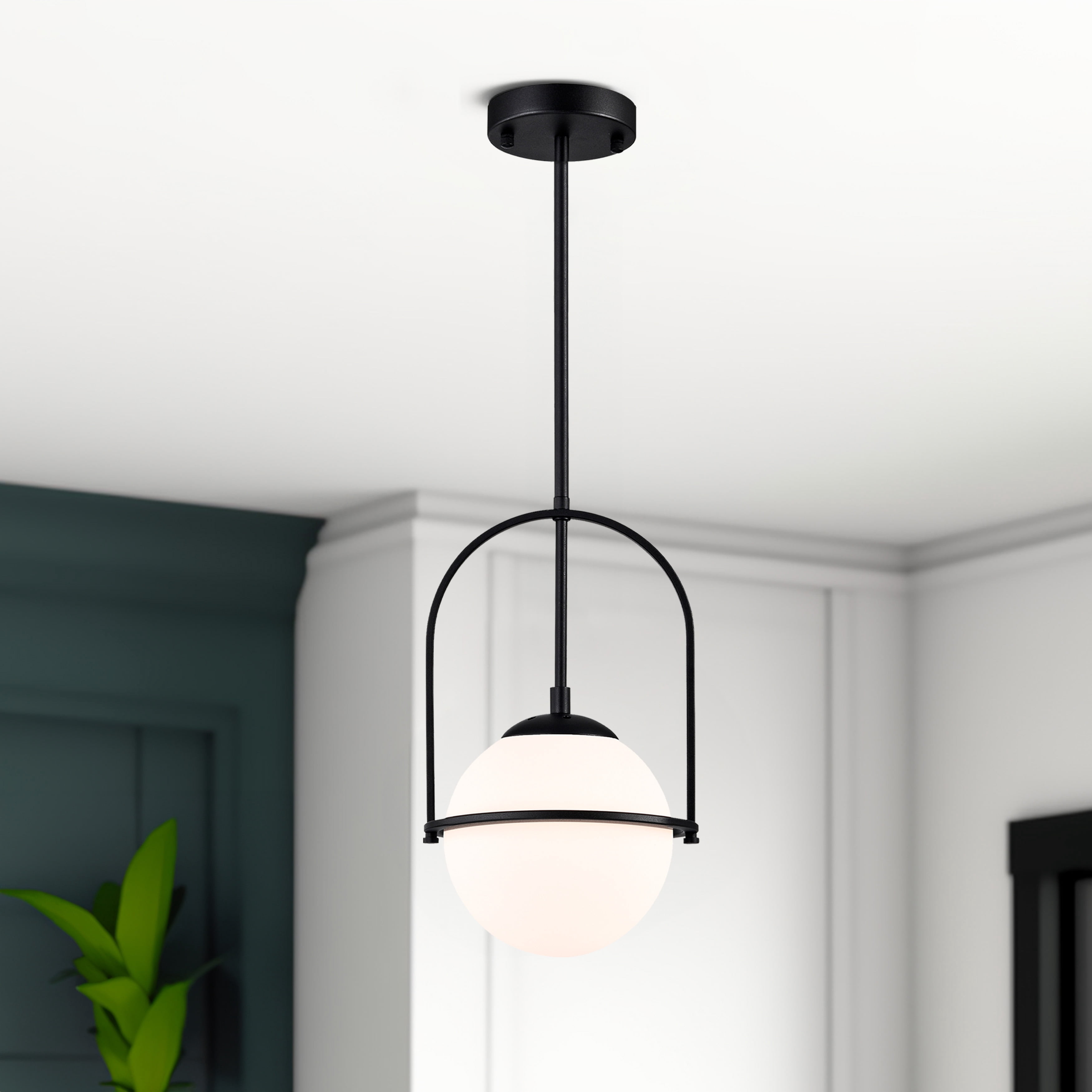 Black Pendant Light Fixtures Glass Globe Pendant Lights Mid Century