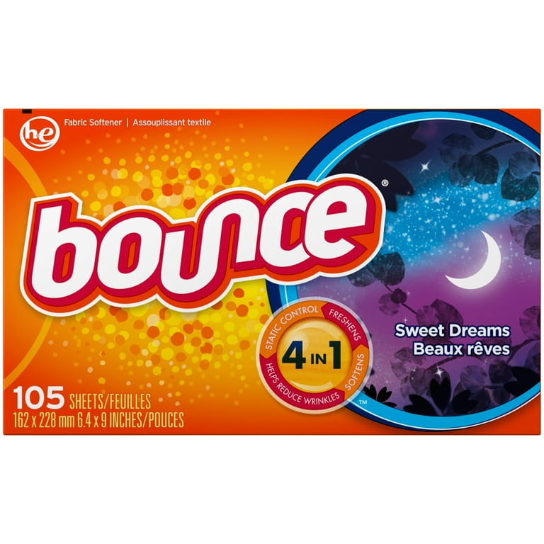 Bounce® Sweet Dreams Fabric Softener Sheets 105 ct Box - Walmart.com