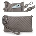 thumbnail image 3 of UTO Small Crossbody Clutch Handbag for Women Genuine Leather Wristlet Wallet Purses with Shoulder Strap(Grey), 3 of 7