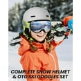 thumbnail image 3 of OutdoorMaster Kids Ski Helmet and Ski Goggles Set, Snowboard Helmet, Durable PC Shell & EPS Foam, Snow Sport Helmets for Boys & Girls, 3 of 10