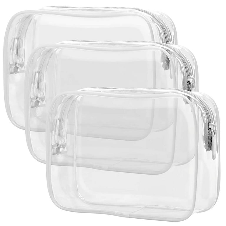 Clear Toiletry Bag - Airport Security Liquid Bag 20 X 20Cm TSA Approved,  Travel Accessories Makeup Holiday Essentials Luggage for Men Women - Chilli  Wear