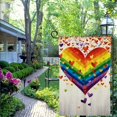 thumbnail image 4 of PHYHOO Pride Rainbow Garden Flag Double Sided Burlap, Small Love Heart Garden Yard Flags Sign Banner for Pride Month Porch Outdoor Decor White, 4 of 6
