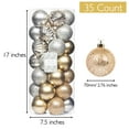 thumbnail image 2 of Every Day is Christmas Ornaments 35ct 70mm Christmas Ornaments, Shatterproof Christmas Tree Ornaments Set, Christmas Balls Decoration (Gold & Silver), 2 of 7