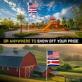 thumbnail image 6 of G128 Combo Pack: 20 Ft Telescoping Aluminum Flagpole (Silver) & American and Costa Rica Flags 3x5 Ft, Both ToughWeave Series Embroidered Polyester | Pole with Flags Included, 6 of 9