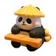 thumbnail image 2 of Figura de panda, escultura de resina de animal, decoración para el salpicadero del coche, adorno para el escritorio. Estilo A, 2 of 9