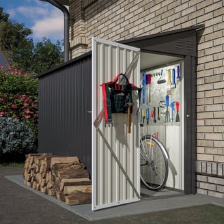 Free Shipping! 2-in-1 Galvanized Steel Multipurpose Shed, 9-Sq.Ft