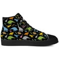 thumbnail image 4 of Aidianart Mens Dinosaur High Top Canvas Sneakers High Top Shoes Size 8.5, 4 of 5